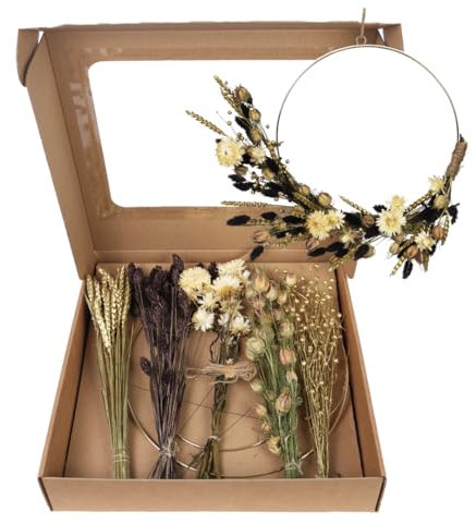 Plant in a Box - DIY Box Ring - Dekokranz - kreativ - selber Machen - braun/Gold