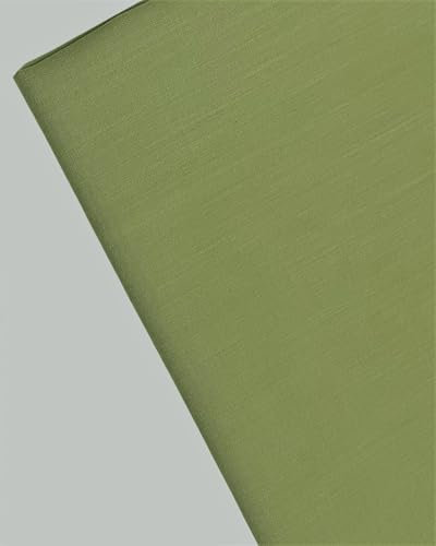 Plain Olive Green Fabric - 45 inch / 112 cm Wide - for Dressmaking, Art & Craft, Sewing - Per Metre