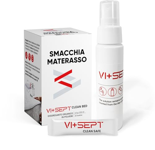 Vi+Sept Clean Bed Matratzen-Entferner – organisches Reinigungspulver zur Reinigung von Matratzen, beseitigt Gerüche, Schweißflecken, Blut und Urin von Matratzen, Reinigungsspray für Matratzen, 1 Dosis