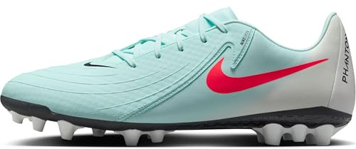 Nike Phantom GX 2 Academy Botas de fútbol de Perfil bajo AG, Soccer Shoe Hombre, Mint/Atomic Red-Off Noir, 37.5 EU