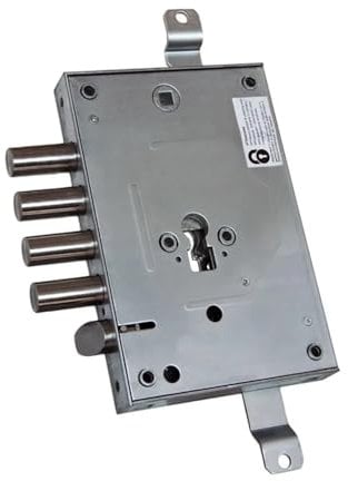 AERREGI SERRATURA BLINDATA INTERASSE 28 mm CON ENTRATA 63 mm A DOPPIA MANDATA | MASSIMA SICUREZZA | SERRATURA PER PORTE BLINDATE REVERSIBILE