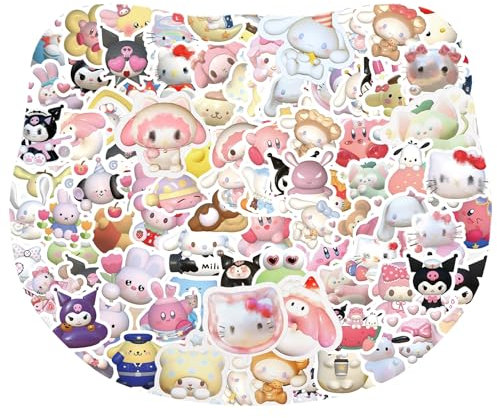 100PCS Stickers,Kawaii Sticker Cartoon Vinyl Aufkleber Wasserfest ästhetisch für Wasserflaschen Skateboard Computer Laptop Scrapbook Aufkleber-Geschenk für Kinder Teenager