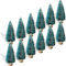 12Pcs Mini Christmas Tree, Bottle Brush Christmas Trees, Artificial Miniature Christmas Trees with Wooden Base for Christmas Decorations, Christmas Party Home Table Craft