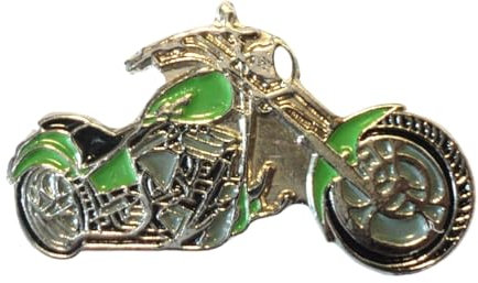 GBJUK Green Chopper Motorcycle Motorbike Bike Biker Enamel Pin Lapel Badge with Butterfly Clasp Back