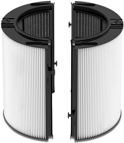Laukowind DP04 Ersatzfilter, kompatibel mit Dyson-Luftfiltermodellen HP04 TP04 DP04 PH04 HP09 TP09 HP07 TP07 PH03 PH01, Premium-Aktivkohle 2 in 1, HEPA-Filter-Luftreiniger, 1 Packung