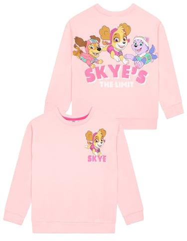Paw Patrol Jumper | Girls Sweatshirt | Skye Girls' Jumpers | Glittery Kids Sweatshirt | Pink 2-3 Years