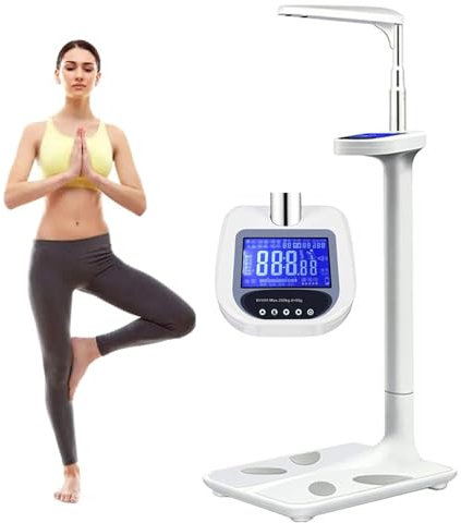 440Lb Capacity Physician Body Weight Scale Tool Ultrasonic Height Body Fat Analyzer,Professional Multifunctional Medical Scale with LCD Display for Weight/Height/Obesity Value/Bmi Measurement, SXYCY