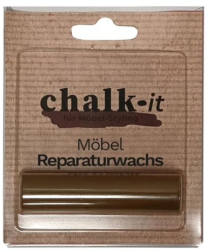 Chalk-it Reparaturwachs weich für Flecken, Kratzer, Risse, Farbe Hell Eiche | Füllstift 14gr Möbelreparatur Holzmarker Wachsstift