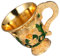 VILLFUL Copa de Vintage de Metal con Taza Pequeña de Antiguo para Celebraciones y Reuniones