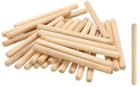 sourcing map Perni di tasselli in legno da 8 mm x 100 mm, per lavori artigianali, mobili, fai da te, legno duro, conteggio 120