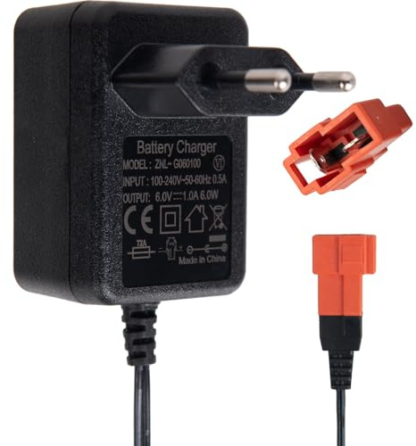 6V Charger for Kids Ride On Cars with Square-Type Plug, Battery Charger for 6 Volt Electric Toy Car, Motorcycle, ATV, SUV – Compatible with Lead-Acid Battery Only