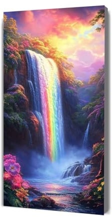 Malen Nach Zahlen Fallen Farbe Malen Nach Zahlen Erwachsene Anfänger und Kinder, 3 Pinseln und Acrylfarbe Knitterfreie leinwand Kit, Paint by Numbers Basteln Home Haus Deko Ohne Rahmen 90x180cm Y-857