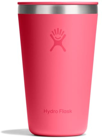 Hydro Flask All Around Tumbler Press-In Lid, Insulated Travel Mug, Stainless Steel Coffee Cup 16 Oz Popstar Pink