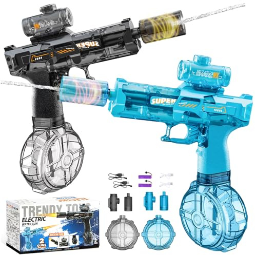 2Pcs Electric Water Gun,Automatic Water gun High Powered Battery