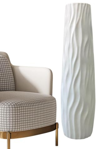 Weiße Bodenvase, 58cm Hohe Bodenvase, Große Stehende Vasen | Moderne Große, HochzeitBodenvase Groß, BodenvaseGroß Vintage Für Tisch Tafelaufsätze Regals Home Decor