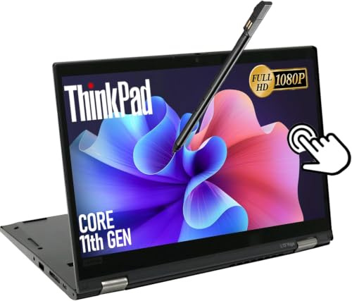 Lenovo ThinkPad L13 Yoga Gen 2, 2-in-1 Touchscreen Laptop, 13,3 Zoll FHD, Intel Core i5-1135G7, 16 GB RAM, 256 GB SSD, UK QWERTY Tastatur, Windows 11 Pro (Generalüberholt)