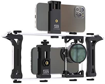 DREAMGRIP Evolution 2020 PRO Universal Modular Transformable Rig System für jedes Smartphone, Action-und DSLR-Kameras. Renewed Basic Phone Video Kit für Vlogging, Youtuber, Journalisten, Movie-Maker