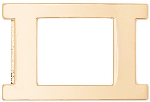 Luca Kayz Damen-Gürtelschnalle Wechselschließe Koppel RECHTECK 4cm eisgold