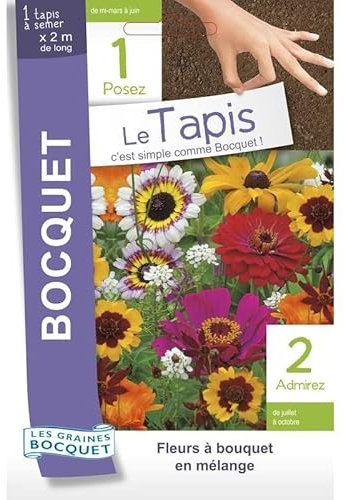 Tapis/Ruban de graines de fleurs pour bouquets en mélange - 15 g - LES GRAINES BOCQUET