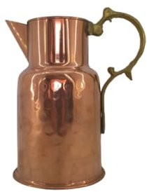 artigianatodaloise - Brocca in Rame Manico Ottone Artigianato Artistico Made in Italy - Brocca in Rame Manico Ottone