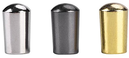 Drfeify Punta del Interruptor Guitarra, Tapa de Punta de Perilla de Interruptor de Palanca de Cobre de 3 Vías para LP EPI Accesorio de Guitarra Eléctrica(3.5mm-Plata+ Negro + Oro)