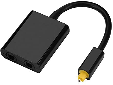 Generico ADATTATORE DOPPIATORE CAVO OTTICO TOSLINK DIGITALE SPLITTER 24K SDOPPIATORE AUDIO FIBRA OTTICA