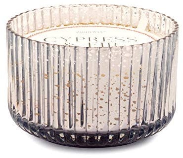 Paddywax Cypress & Fir Holiday Artisan Hand-Poured Scented Candle, 15-Ounce, Silver Mercury