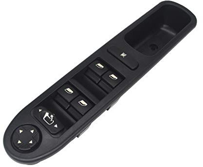 KASturbo Interruptor de Elevalunas Compatible con peugeot 207, Botonera de Ventana 6554.QG 6490.EH