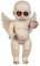 Boland 72266 - Puppe Teuflischer Engel, Größe 30 cm, aus Kunststoff, Horrorpuppe mit Leuchtaugen, Feuriger Babyengel, Teufel, Dekoration für Karneval, Halloween, Motto- und Horrorparty