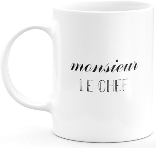 quotedazur - Mug Monsieur Le Chef - Blanc/Céramique
