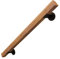 Main courante d'escalier universelle intérieure extérieure, mains courantes d'escalier en bois antidérapantes, kit complet, avec 2 supports fixes en fer, contre le mur,80cm,80cm