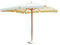 Tomaino - Parasol de jardin 3 x 4 cm carré Lux - Parasol d'extérieur avec ouverture à poulie - Toile coupe-vent en polyester résistant en résine 180 g, écru, lungo