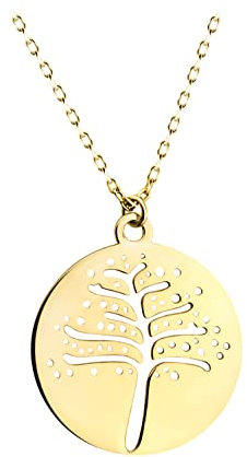Sofia Milani - Collar para Mujeres en Plata de Ley 925 - Chapado en Oro - Colgante de Árbol - N0408