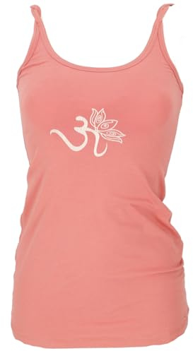 GURU SHOP Yoga-Top aus Bio-Baumwolle OM - Apricot, Damen, Size:M