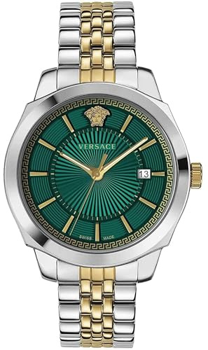 Versace Herren Armbanduhr Icon Classic 42 mm Datumsfenster Armband Edelstahl VEV900921
