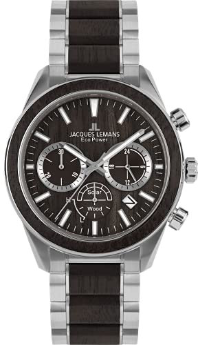 Jacques Lemans Herren Analog Quarz Uhr mit Edelstahl Armband 1-2115I