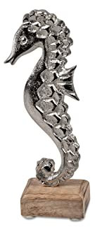 formano Deko Seepferd aus Alu Mango Holz zum Stellen Aufsteller 20 cm Tischdeko Dekoration