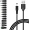 FAYAZ USB to DC 5V Cable, 1.5M Universal 5V USB Power Chager Cord DC 5.5 X 2.1mm Plug Adapter with 13 interchageable DC Connectors 5.5x 2.5mm Type C Mirco USB Mini USB and more