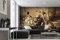 Vlies Fototapete VINTAGE MOTORRAD 375 x 250 cm (inkl. Kleister) - Vlies Tapete, Wandtapete, Wandbilder - Tapete für Wohnzimmer Schlafzimmer, Büro, Küche - Montagefertig