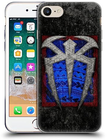 Head Case Designs Offizielle WWE Logo Im Used Look Roman Reigns Gelhülle [Militärischer Schutzgrad] Kompatibel Mit Apple iPhone 7/8 / SE 2020 & 2022 Und Kompatibel Mit MagSafe