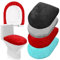 Preboun 4 Pcs Toilet Lid Cover for Bathroom Velvet Soft Toilet Lid Seat Cover Washable Machine with Elastic Bottom Fits Most Lids(Bright Colors)