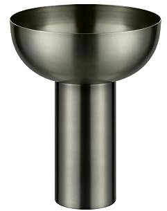 blomus Vase MIYABI | Blumenvase aus hochwertigem Edelstahl | Dekovase Farbe Burned Metal | Größe L | Ø17 x 21H cm