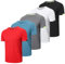 HUAKANG 5 Pack Mens T Shirt Crew Neck Short Sleeve Gym Top Men Running Workout Breathable Moisture Wicking Athletic Shirts 0717-Red-XL