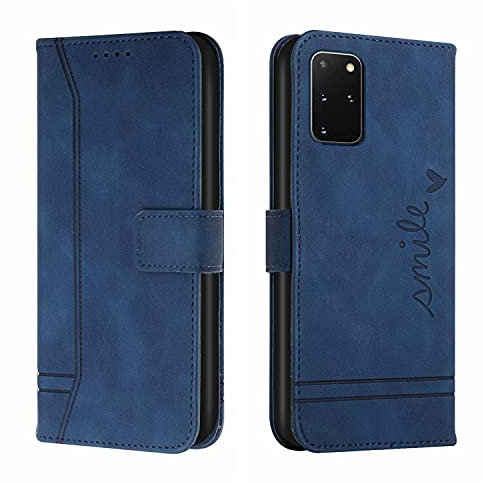 Trugox Handyhülle für Samsung Galaxy S20 Plus (S20+) Hülle Klappbar Klapphülle mit Kartenfach Handytasche Handy Schutzhülle Tasche Leder Wallet Flip Case Slim Book Cover - Blau