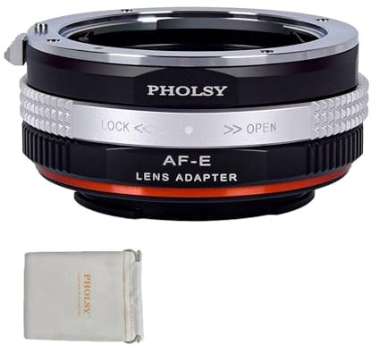 PHOLSY Manueller Objektivadapter: Kompatibel mit Sony A (Minolta AF) Objektiv und Sony E (NEX) Kameragehäuse