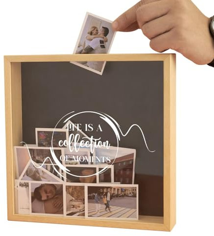 CENMOO ONT1N14X9S58S7MRF Hochzeitsschattenbox – Erinnerungs-Bilderrahmen mit , Hochzeit für Ehefrau, Freundin, Partner, Erinnerungsfotos, 1/2 Stück