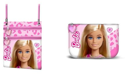Barbie Fashion - Borsa A Tracolla Action Verticale + Portamonete Quadrato Piccolo