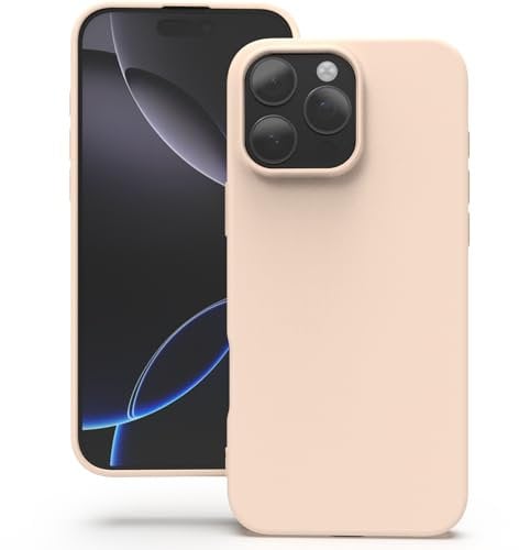 YATWIN Silicone Case for iPhone 16 Pro Max, Soft-Touch, Shockproof, DustProof, Antiskid Full Body Armour Phone Cover for Apple iPhone 16 Pro Max - Light Pink