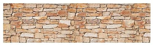 Scenolia Brise Vue imprimé Pierres DORÉES, H.0.8 x L.3 m, 100% occultant, Made in France Colliers de Fixation offerts