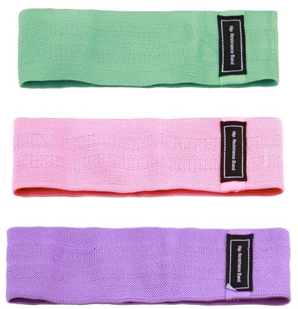 Bande Elastique Musculation en Tissu, Bande Elastique Fitness 3 Niveaux de Force, Yoga, Pilates, Squats, Renforcement Musculaire - Différents Niveaux de Force, Antidérapantes